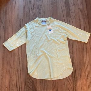 COPY - Jungmaven medium SOLID RAGLAN 3/4 SLEEVE. With paint splatter unisex/men…